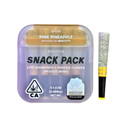 BOUTIQ “SNACK PACK” “PINK PINEAPPLE” INFUSED WITH “BISCOTTI” PRE-ROLL PACK