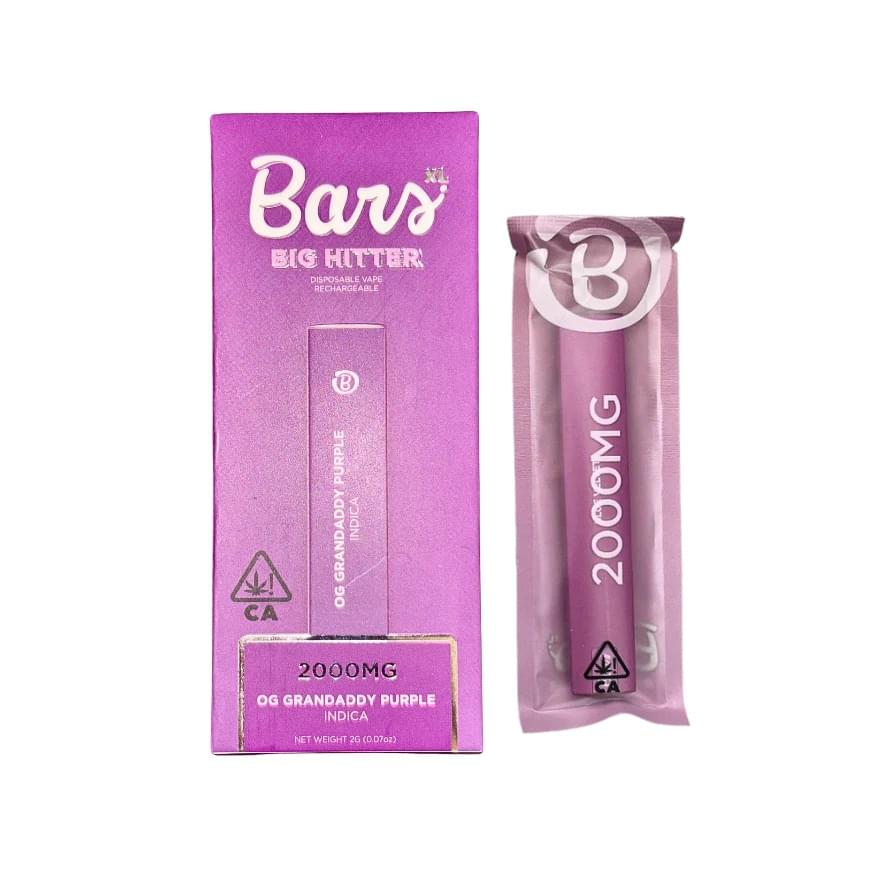 BARS XL “OG GRANDADDY PURPLE” 2G DISPOSABLE
