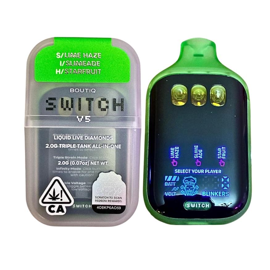 BOUTIQ SWITCH V5 (3 in 1) “LIME HAZE” (SATIVA) x “SLIMEADE” (INDICA) x “STARFRUIT” (HYBRID)