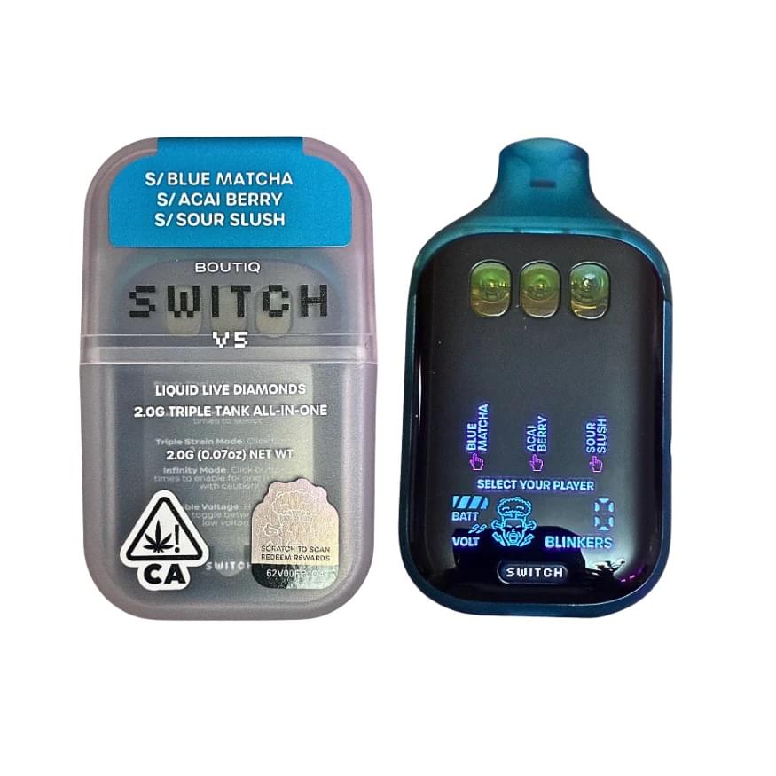 BOUTIQ SWITCH V5 (3 in 1) “BLUE MATCHA” x “ACAI BERRY” x “SOUR SLUSH” (SATIVA)