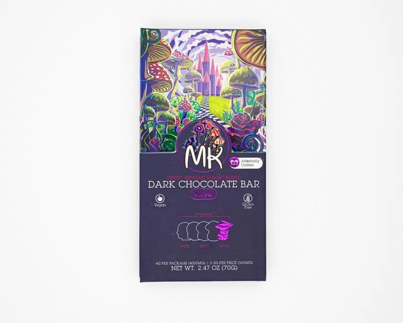MK – FINEST BELGIAN MAGIC BLEND – SHROOMS INFUSED CHOCOLATE – 0.5G PER PIECE – 4G PER PACKAGE