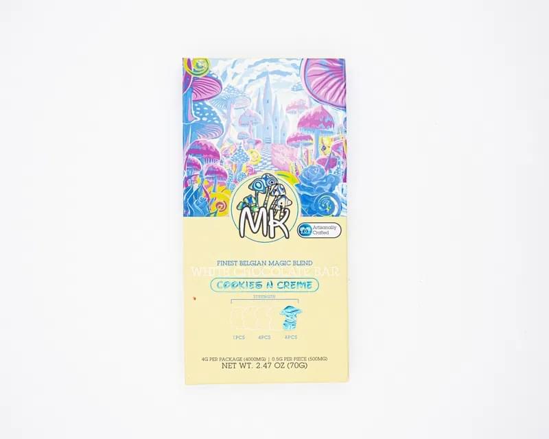 MK – FINEST BELGIAN MAGIC BLEND – SHROOMS INFUSED CHOCOLATE – 0.5G PER PIECE – 4G PER PACKAGE